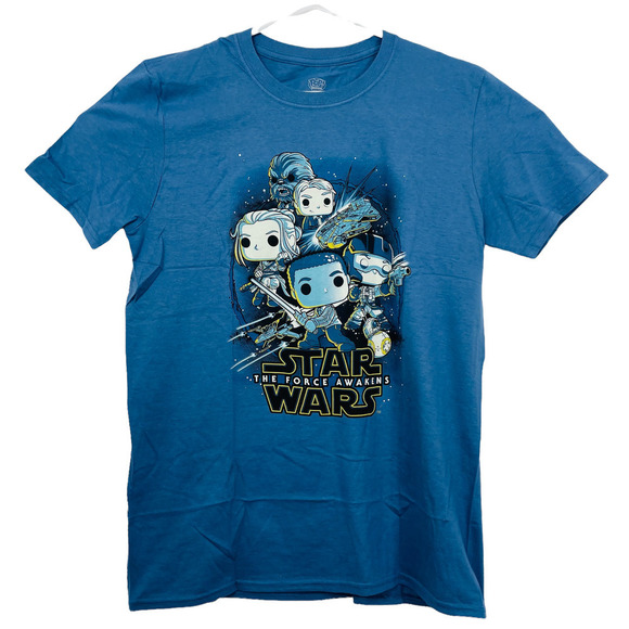 Funko Pop Tees Star Wars The Force Awakens Smugglers Bounty Mens Sz S Blue NWOT - Picture 1 of 5